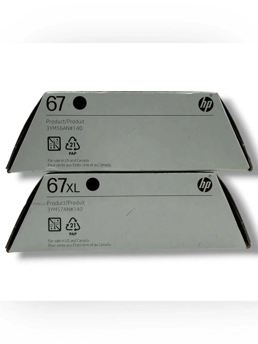 HP 67XL Black Ink 2 Pack High Yield DeskJet ENVY Compatible EXP: 3/28